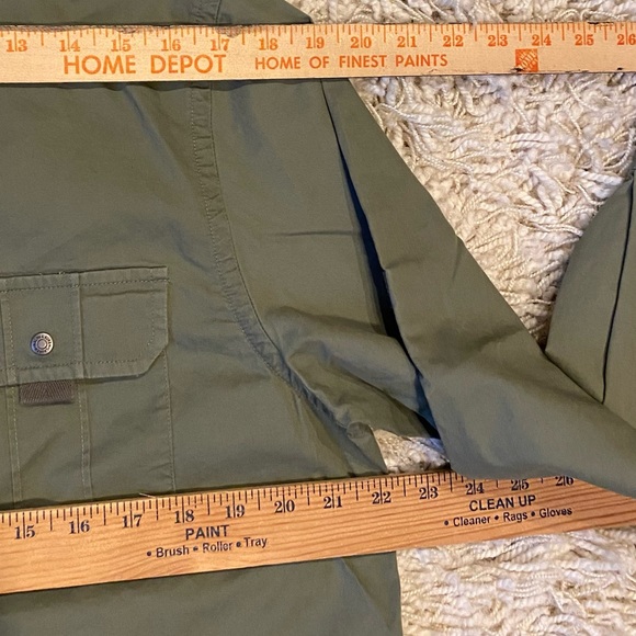 LAUREN RALPH LAUREN Women’s Army Green Double Pocket Safari Snap-Front, L - Picture 6 of 10
